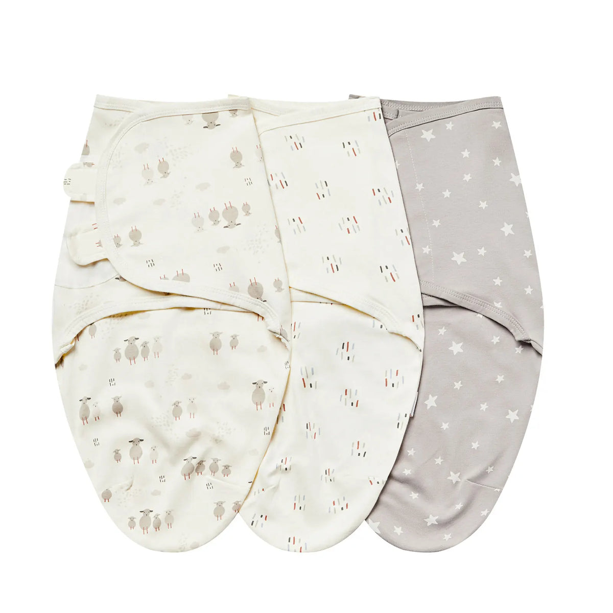 Emmaillotage bébé lange en coton, lot de 3 à motifs doux
