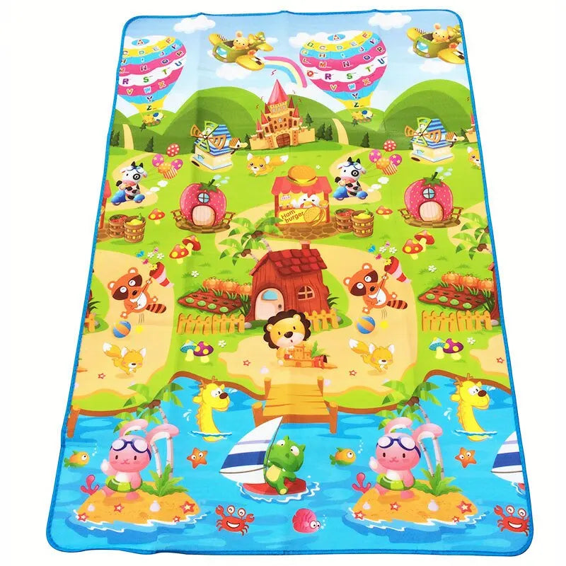 Tapis d'éveil bébé 180x120 cm – Mousse imperméable, doux et éducatif