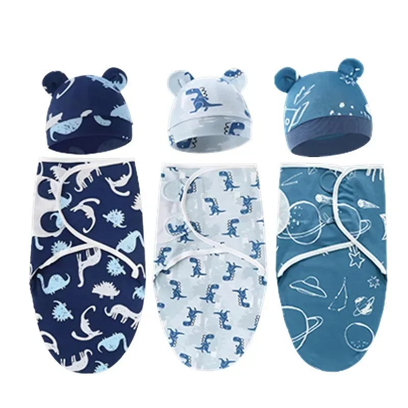 Lange d’emmaillotage bébé en coton – motifs animaux