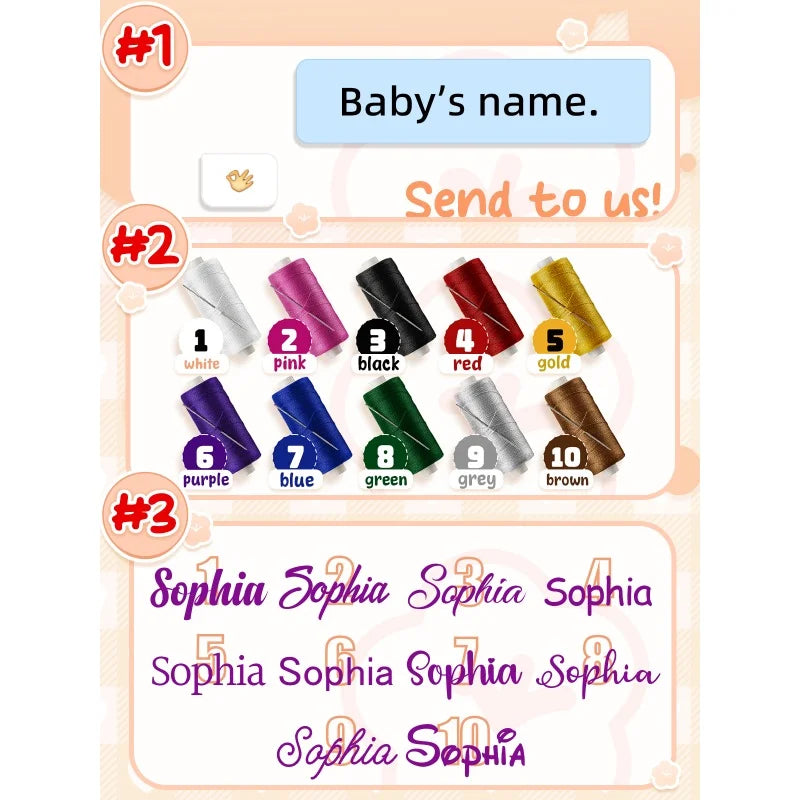 Couverture personnalisée bébé avec prénom – Violet ou Gris, 95 x 72 cm