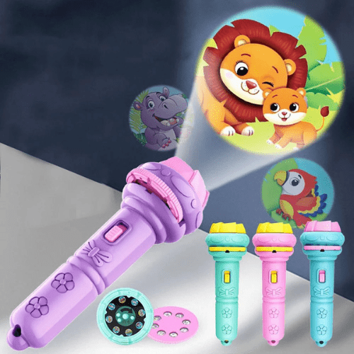 Projecteur Ciel Étoilé lampe torche enfant avec projections animaux lumineux pour chambre paisible et rêve éveillé