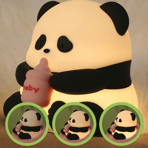 Veilleuse enfant panda rechargeable douce lumière multicolore tactile ambiance bébé