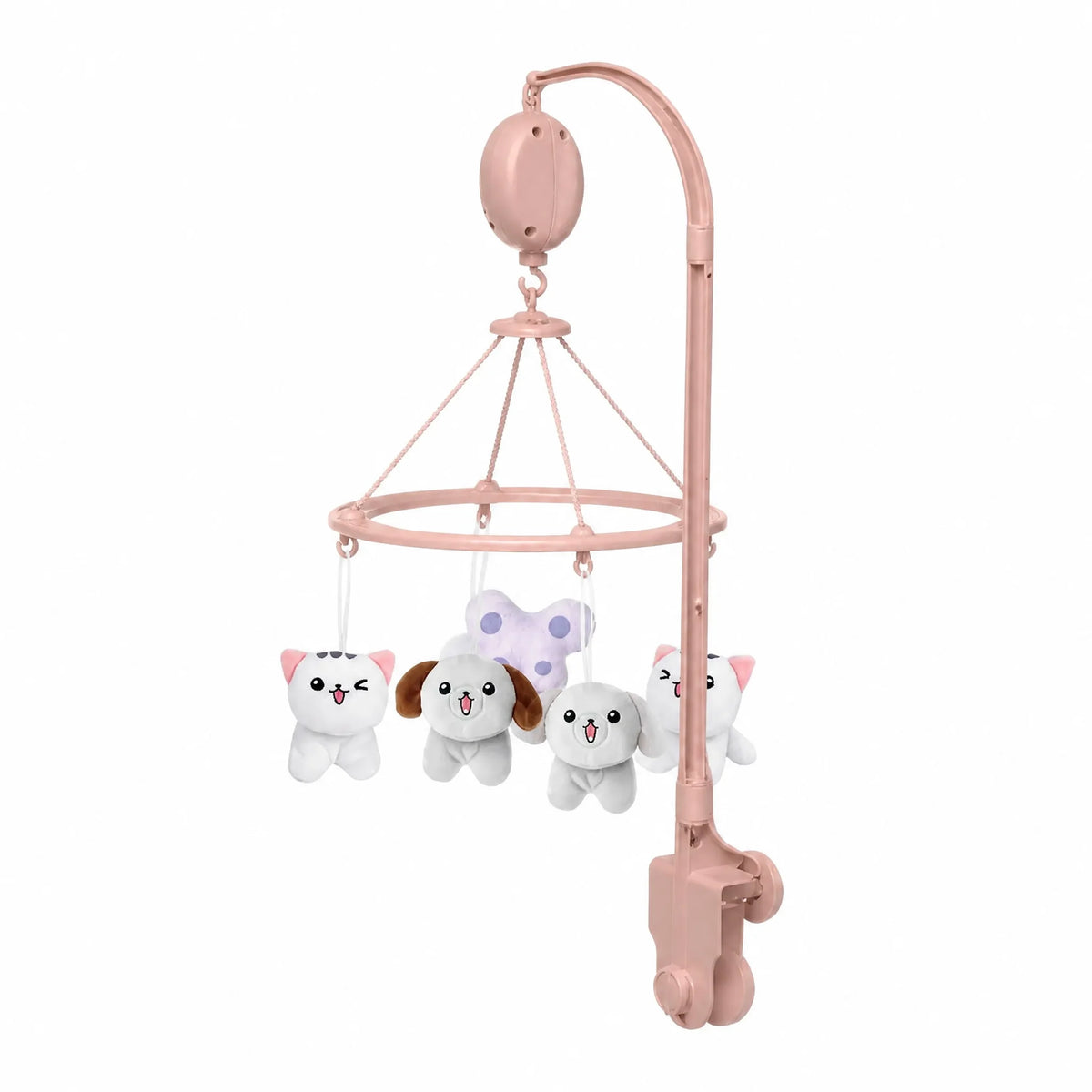 Mobile lit bébé musical animaux avec lumières et télécommande