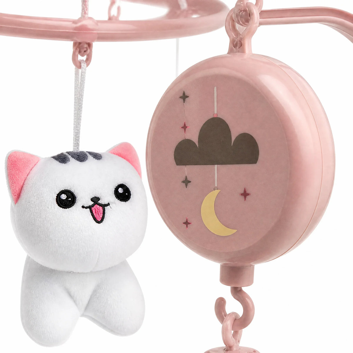Mobile lit bébé musical animaux avec lumières et télécommande