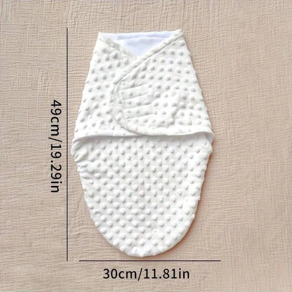Emmaillotage bebe nuit en polaire douce à pois, effet anti-sursaut