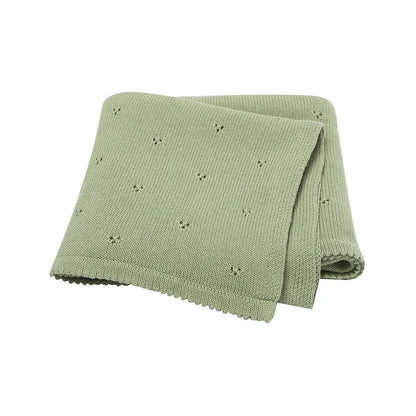 Couverture Tricot pour Bebe en Coton 90x70 cm