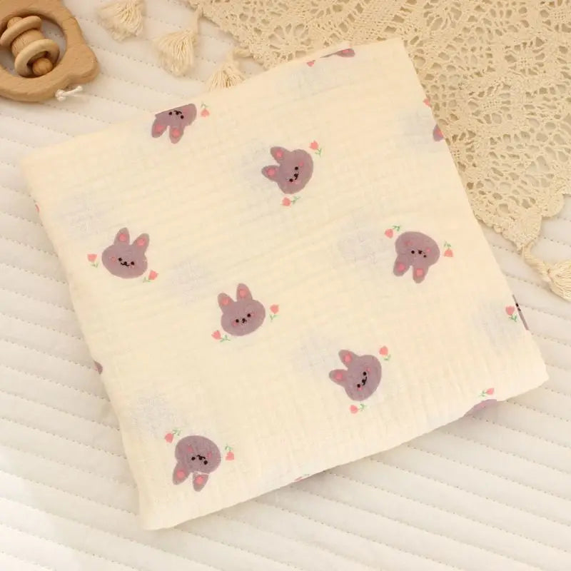 Couverture bébé en coton – Emmaillotage doux 80 × 80 cm