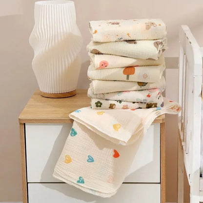 Couverture bébé en coton 80 × 80 cm – Motifs tendres