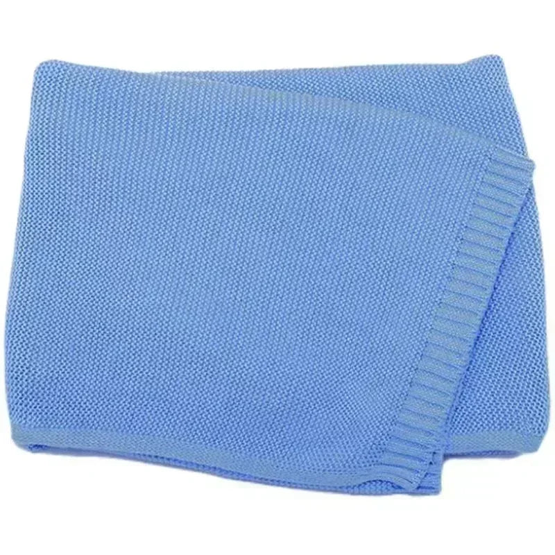 Couverture personnalisée bébé en tricot avec prénom brodé, 100 x 80 cm