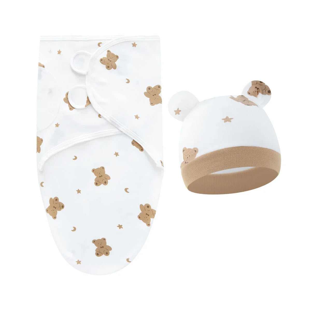 Lange d’emmaillotage bébé en coton – motifs animaux