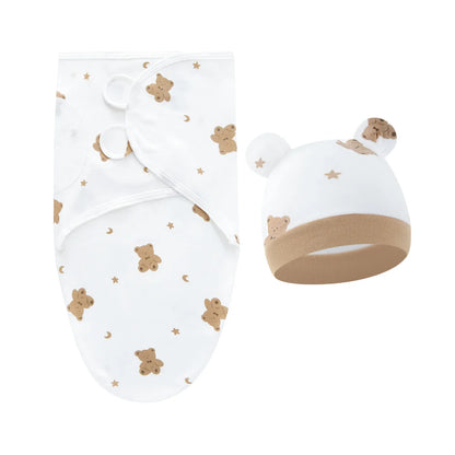 Lange d’emmaillotage bébé en coton – motifs animaux