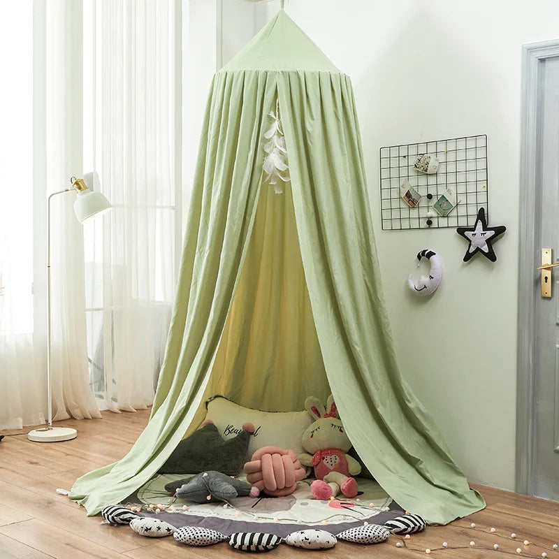 Ciel de lit pour bebe en dôme suspendu – moustiquaire et tente de jeu pour lit 1,5 m