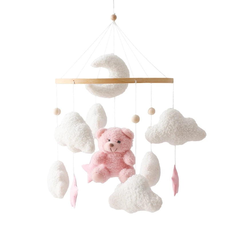 Mobile musical bébé fille – Ourson, Lapin ou Abeille rose