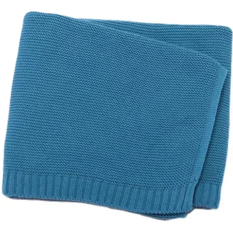 Couverture personnalisée bébé en tricot avec prénom brodé, 100 x 80 cm