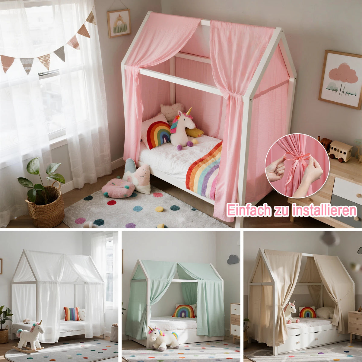 Ciel de lit bébé pour lit superposé, lot de 2