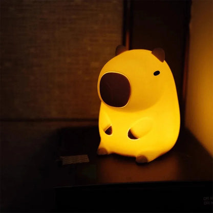 Lampe Veilleuse Bebe Capybara – Silicone Dimmable, Rechargeable USB