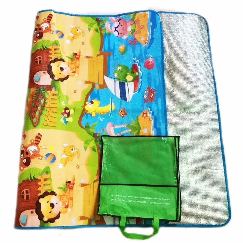 Tapis d'éveil bébé 180x120 cm – Mousse imperméable, doux et éducatif