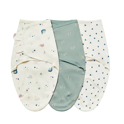 Emmaillotage bébé lange : lot de 3 en coton