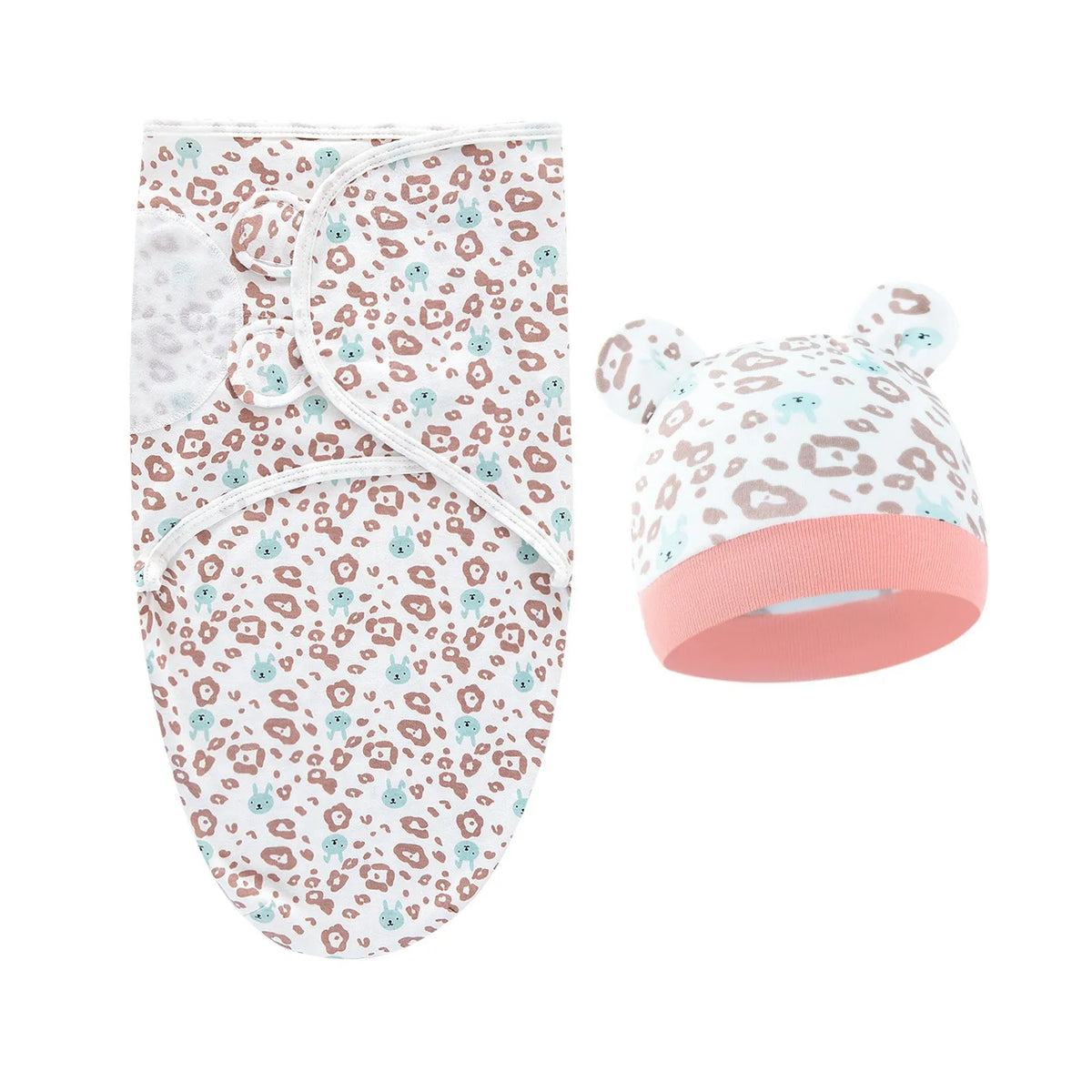 Lange d’emmaillotage bébé en coton – motifs animaux