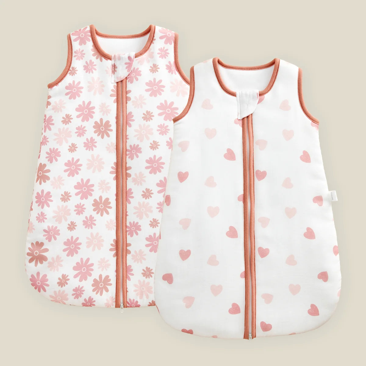 Gigoteuse bebe en coton jersey à motifs roses