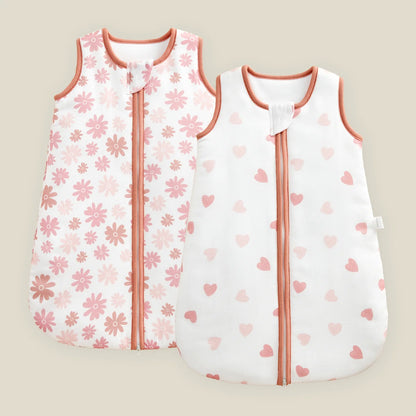 Gigoteuse bebe en coton jersey à motifs roses
