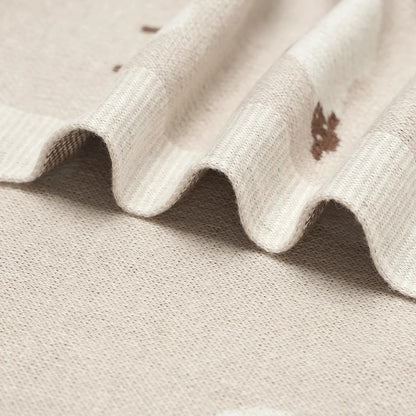 Couverture Bébé en Coton Tricotée 90x70 cm – Motif Mouton