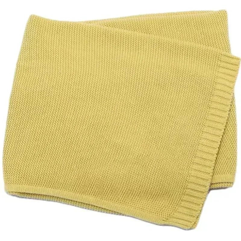 Couverture personnalisée bébé en tricot avec prénom brodé, 100 x 80 cm
