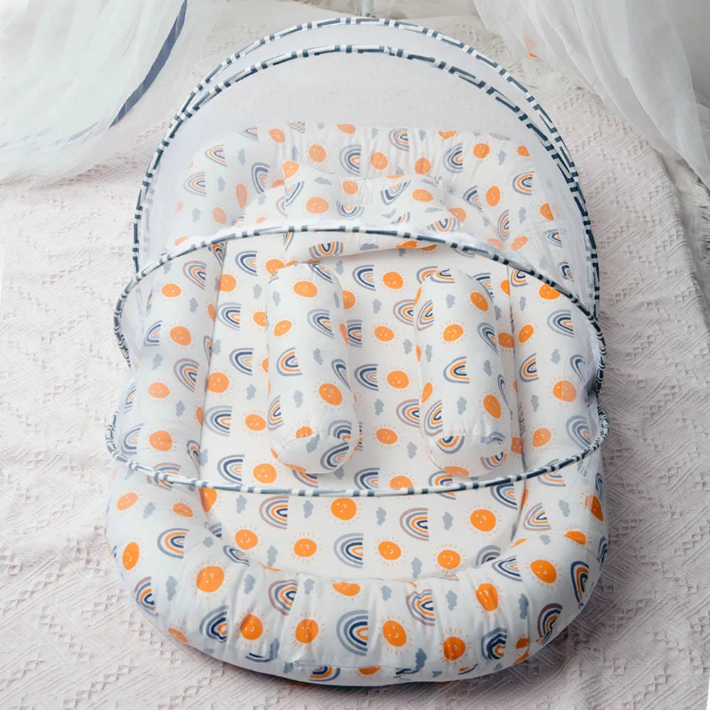 Moustiquaire pour lit bebe – lit nomade pliable, quatre motifs