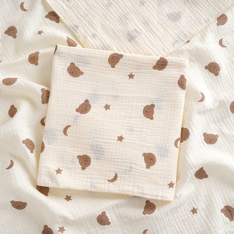 Couverture bébé en coton – Emmaillotage doux 80 × 80 cm