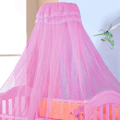 Ciel de lit bébé moustiquaire sans support – Rose, bleu ou blanc