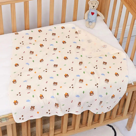Couverture bébé en coton respirant – 80 × 80 cm