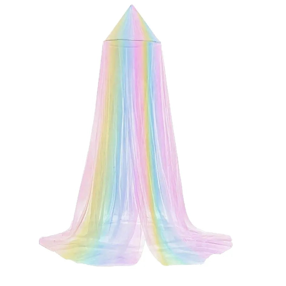 Ciel de lit bebe moustiquaire arc-en-ciel pour bébé