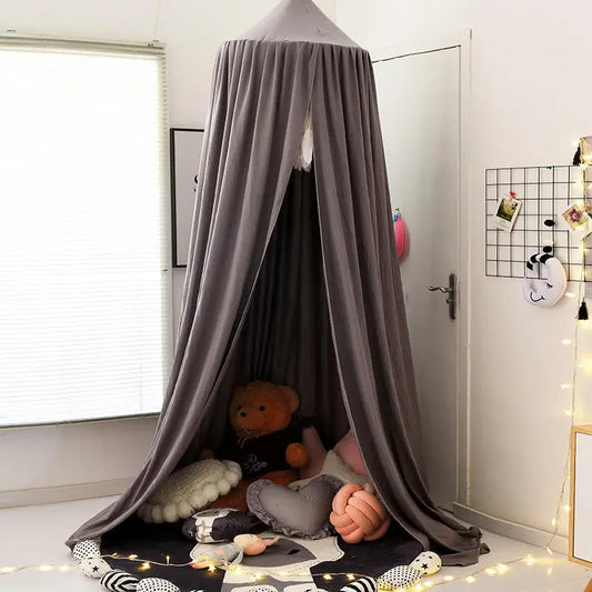 Ciel de lit pour bebe en dôme suspendu – moustiquaire et tente de jeu pour lit 1,5 m