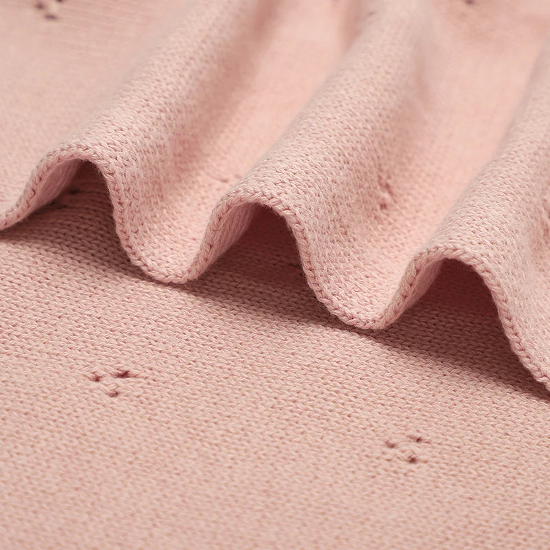 Couverture Tricot pour Bebe en Coton 90x70 cm