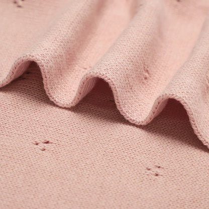 Couverture Tricot pour Bebe en Coton 90x70 cm