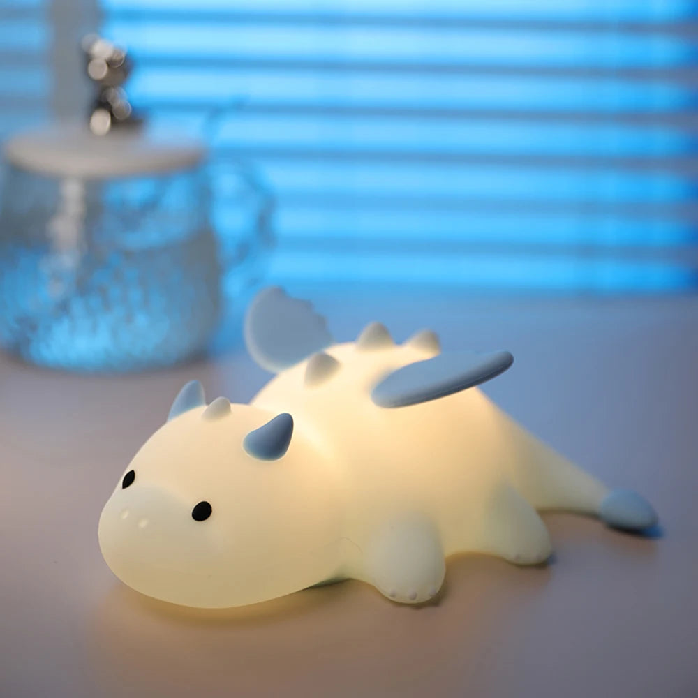 Veilleuse Douce Bebe Silicone Nailloong – Lampe LED Rechargeable USB, Lumière Douce Colorée pour Chambre Bébé