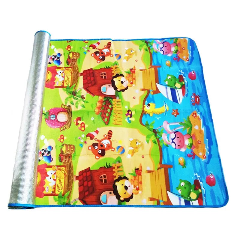 Tapis d'éveil bébé 180x120 cm – Mousse imperméable, doux et éducatif