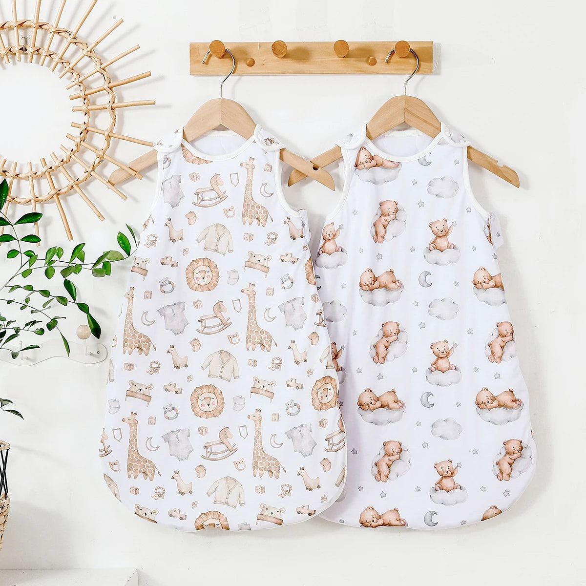 Gigoteuse bébé hiver en jersey doux à motifs