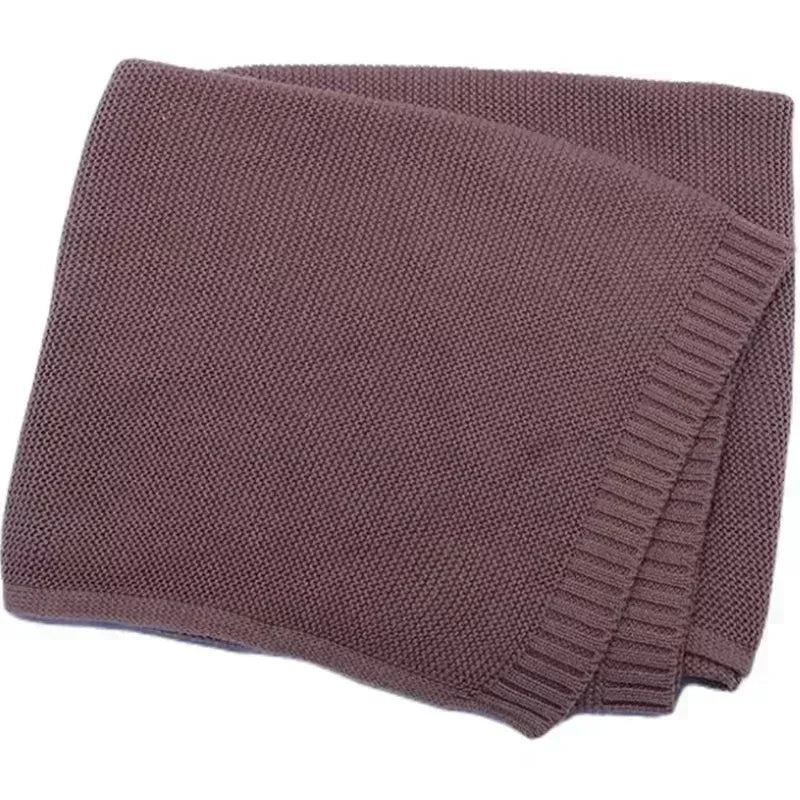 Couverture personnalisée bébé en tricot avec prénom brodé, 100 x 80 cm