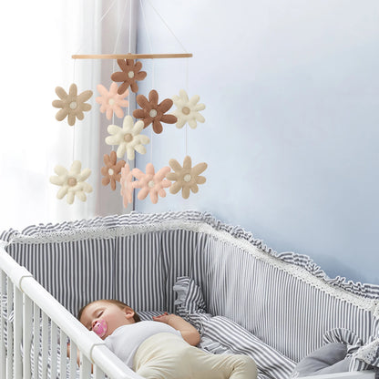 Mobile lit bébé en feutrine – marguerite