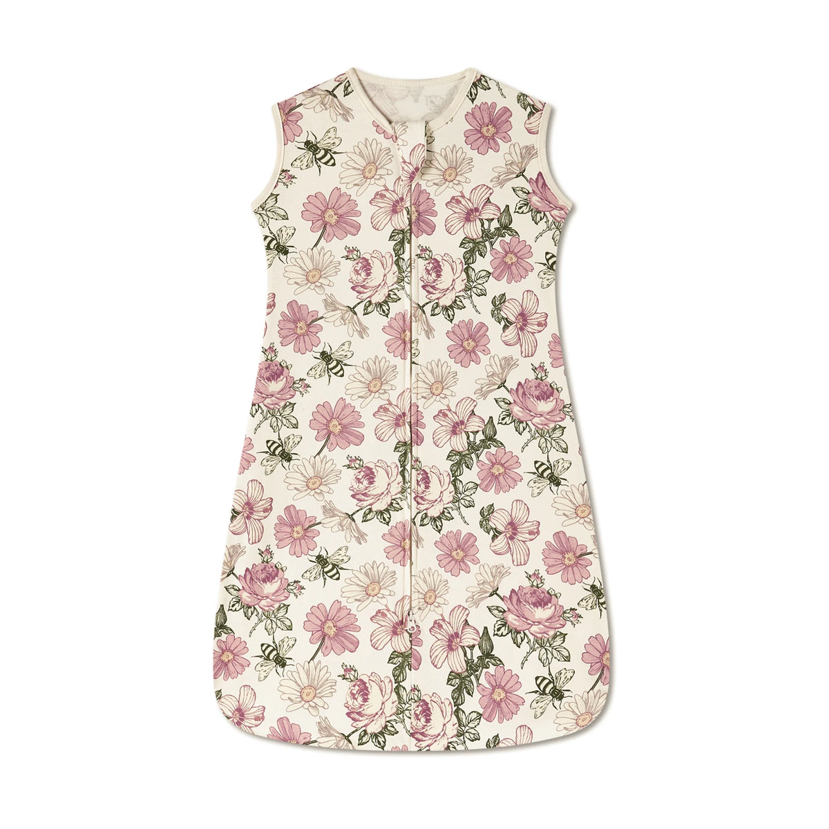 Gigoteuse bébé fille en coton, motifs fleurs ou oiseaux