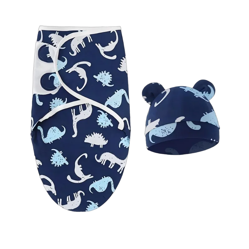 Lange d’emmaillotage bébé en coton – motifs animaux