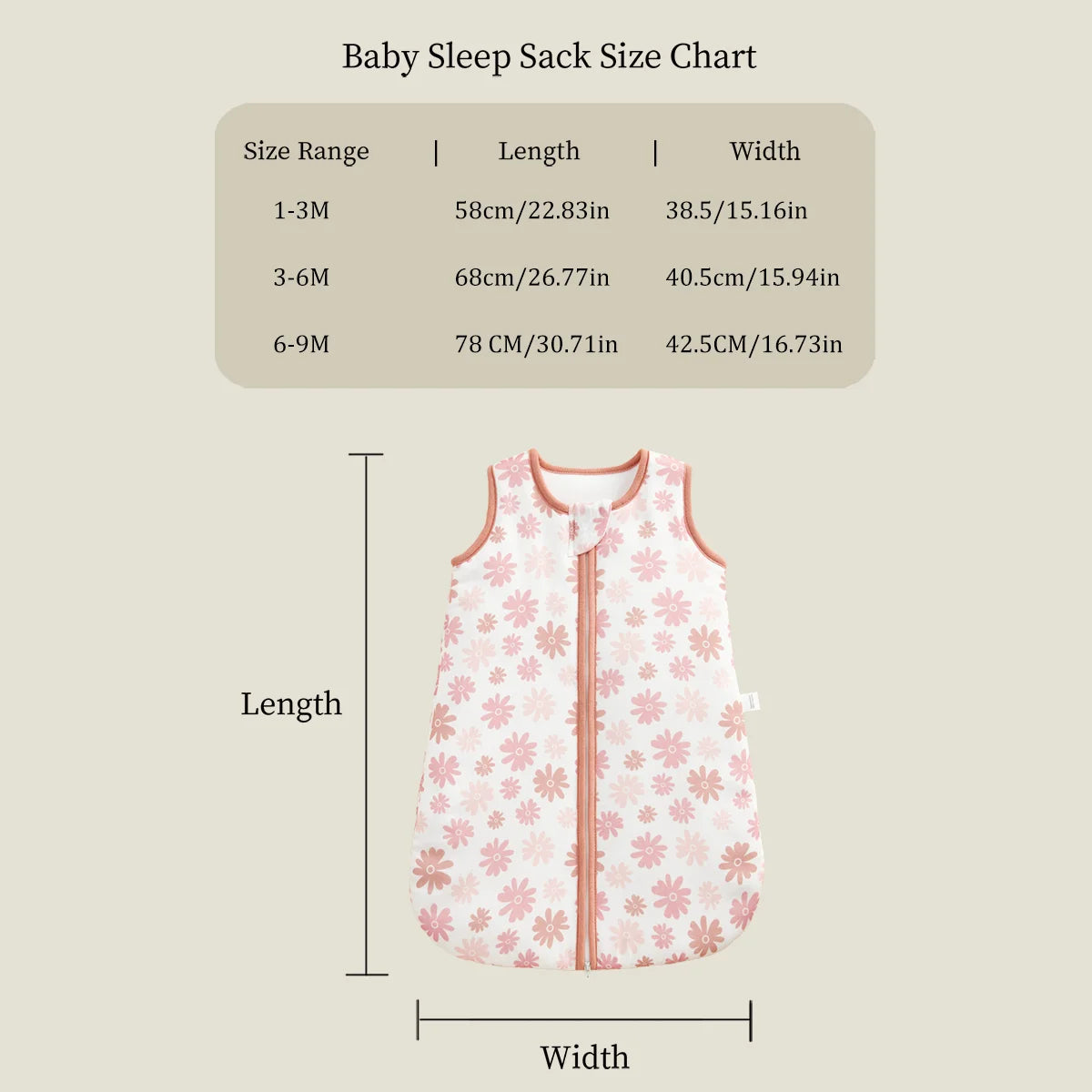 Gigoteuse bebe en coton jersey à motifs roses