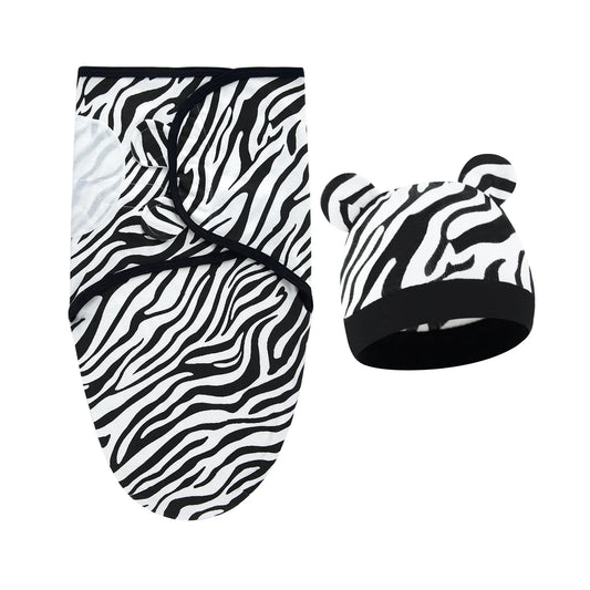 Emmaillotage bébé lange en coton – Zèbre noir et blanc