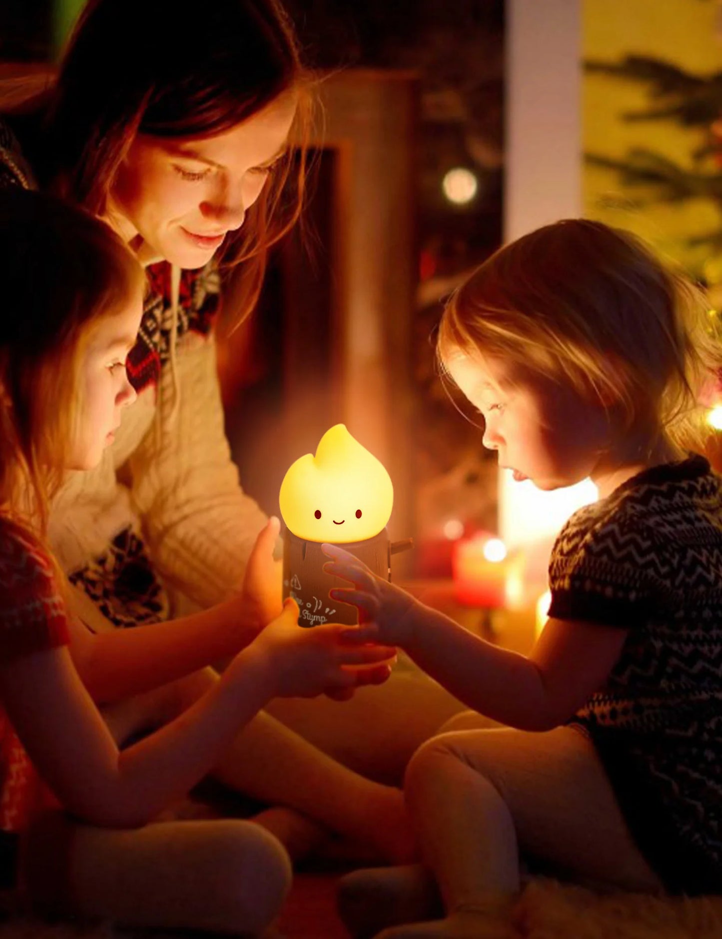 Veilleuse Bébé Lit – Souche Lumineuse LED Rechargeable
