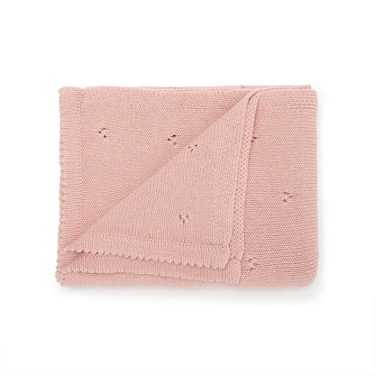 Couverture Tricot pour Bebe en Coton 90x70 cm