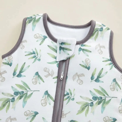 Gigoteuse bebe en fibre de bambou, motifs fruits et pois