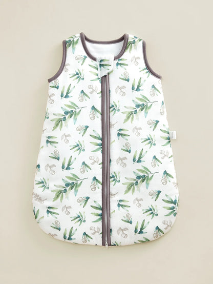 Gigoteuse bebe en fibre de bambou, motifs fruits et pois
