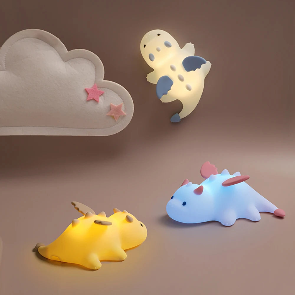 Veilleuse Douce Bebe Silicone Nailloong – Lampe LED Rechargeable USB, Lumière Douce Colorée pour Chambre Bébé