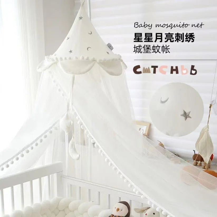Ciel de lit bebe moustiquaire avec support